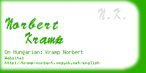 norbert kramp business card